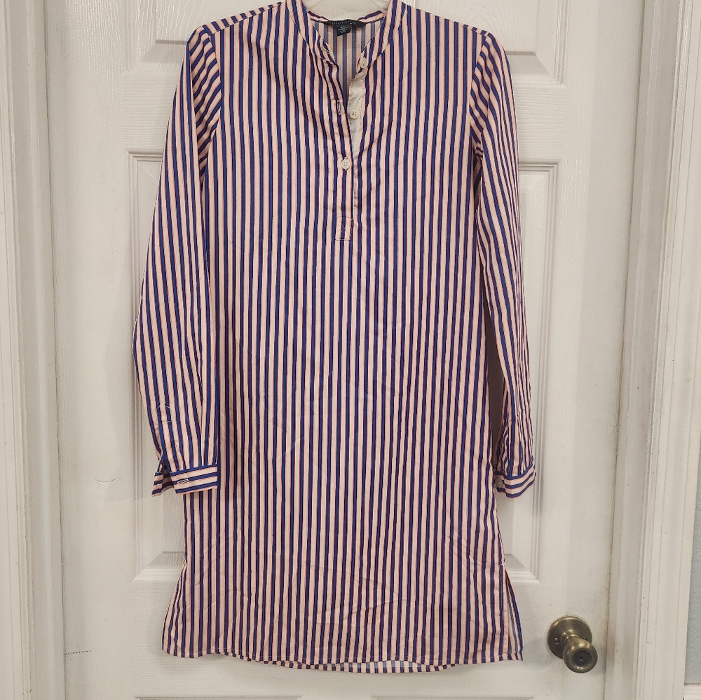 Tommy Hilfiger Striped Long Sleeve Shirt Dress